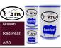 Preview: Nissan, Red Pearl, AS0: 500ml Lackdose + 500ml Klarlack + 250ml Härter - Set, von ATW Autoteile West.